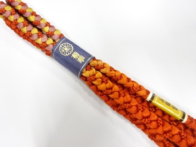 未使用品　正絹　手組帯締め